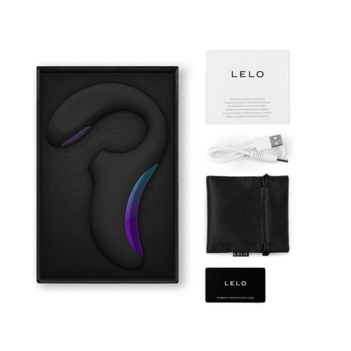 Кліторально-вагінальний звуковий стимулятор LELO Enigma Double Sonic Black - Зображення 3