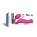 Безремінний страпон з вібрацією Strap-On-Me Vibrating Fuchsia L, діаметр 3,7см, пульт ДК, регульован - Зображення 6