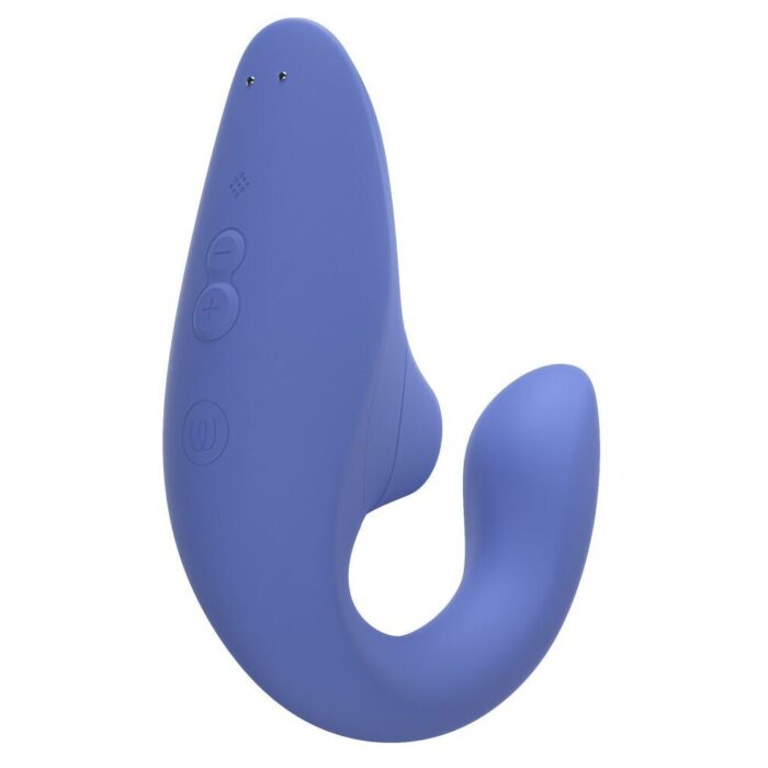 Вагінально-кліторальний стимулятор Womanizer Blend Vibrant Blue, вібрація + вакуум, 2 мотори - Зображення 2