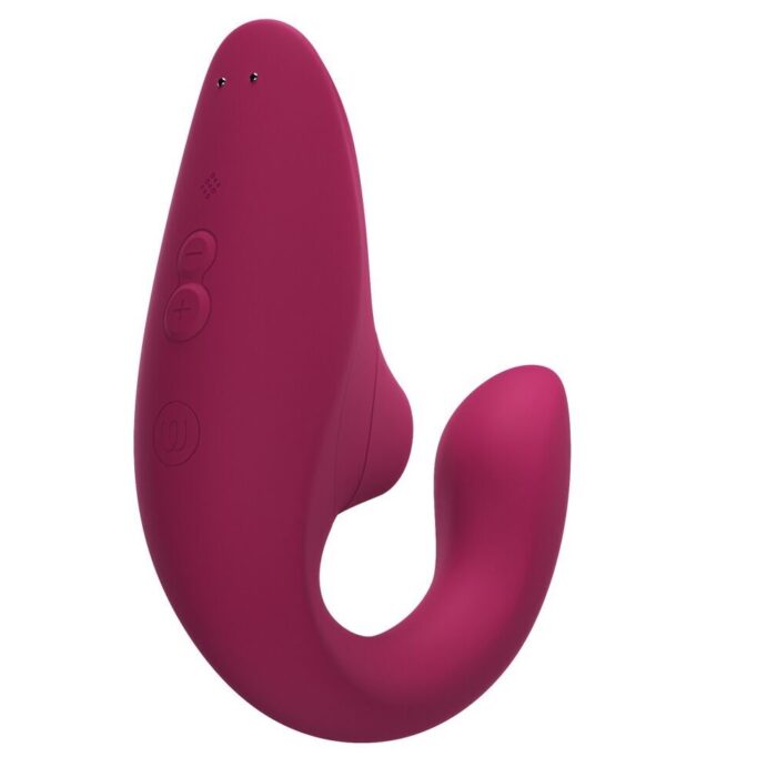 Вагінально-кліторальний стимулятор Womanizer Blend Vibrant Pink, вібрація + вакуум, 2 мотори - Зображення 6