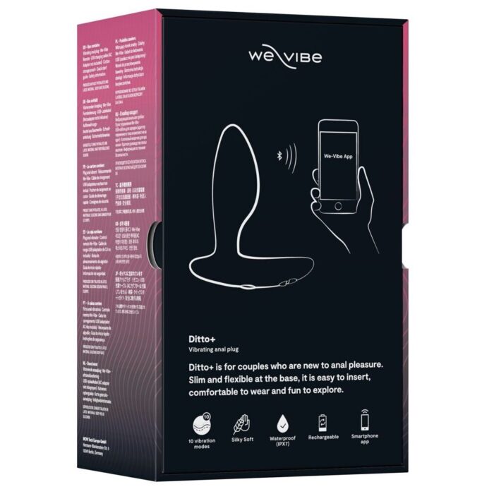 Анальна смарт-вібропробка We-Vibe Ditto+ Satin Black з пультом ДК - Зображення 3