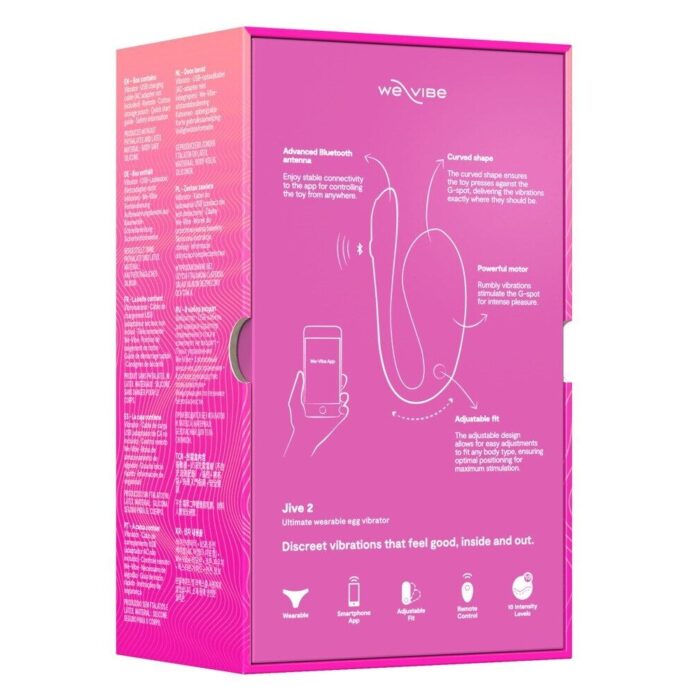 Смарт-віброяйце We-Vibe Jive 2 Electric Pink, пульт ДК, до 4 годин роботи - Зображення 13