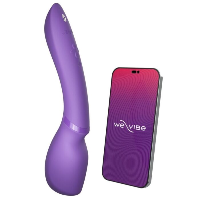 Смарт-вібромасажер We-Vibe Wand 2 Purple, дуже потужний, функція Smart Silence - Зображення 5