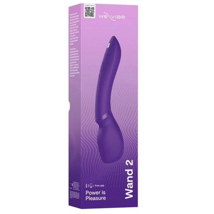Смарт-вібромасажер We-Vibe Wand 2 Purple, дуже потужний, функція Smart Silence - Зображення 6