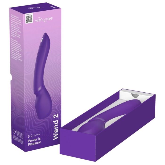 Смарт-вібромасажер We-Vibe Wand 2 Purple, дуже потужний, функція Smart Silence - Зображення 9