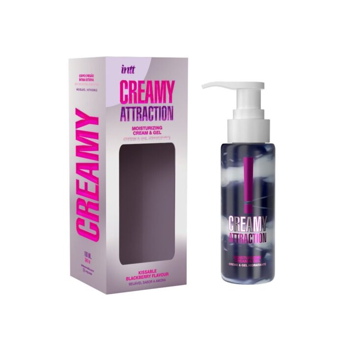 Зволожувальний крем-гель 2в1 Intt Creamy Attraction Blackberry 100мл для всього тіла, смак ожини - Зображення 3