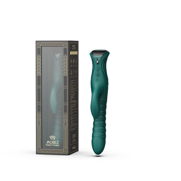 Пульсатор-кролик з вібрацією Zalo Mose 2 Turquoise Green - Зображення 6