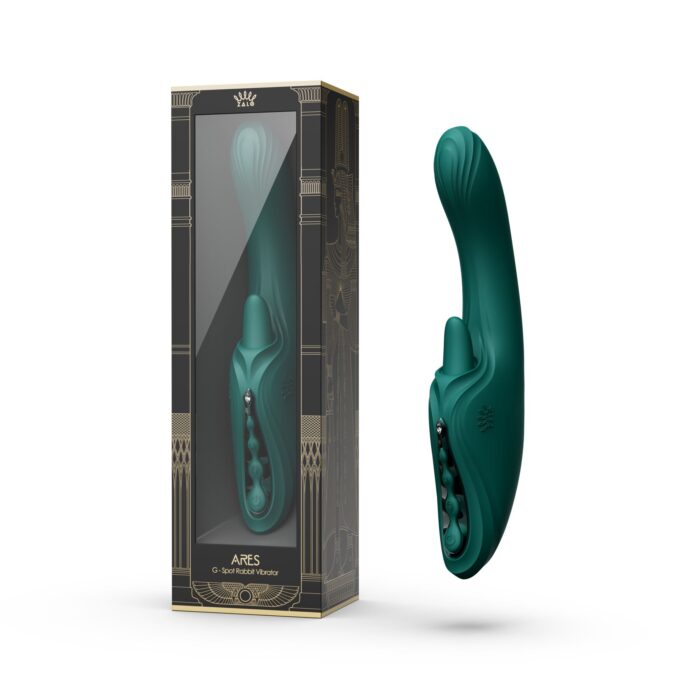Вібратор-кролик Zalo Ares Turquoise Green - Зображення 2