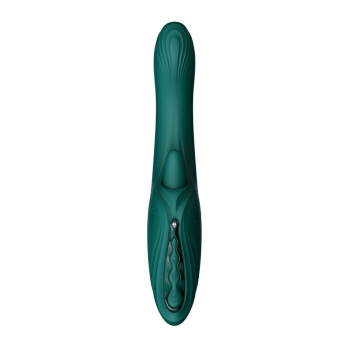 Вібратор-кролик Zalo Ares Turquoise Green - Зображення 3