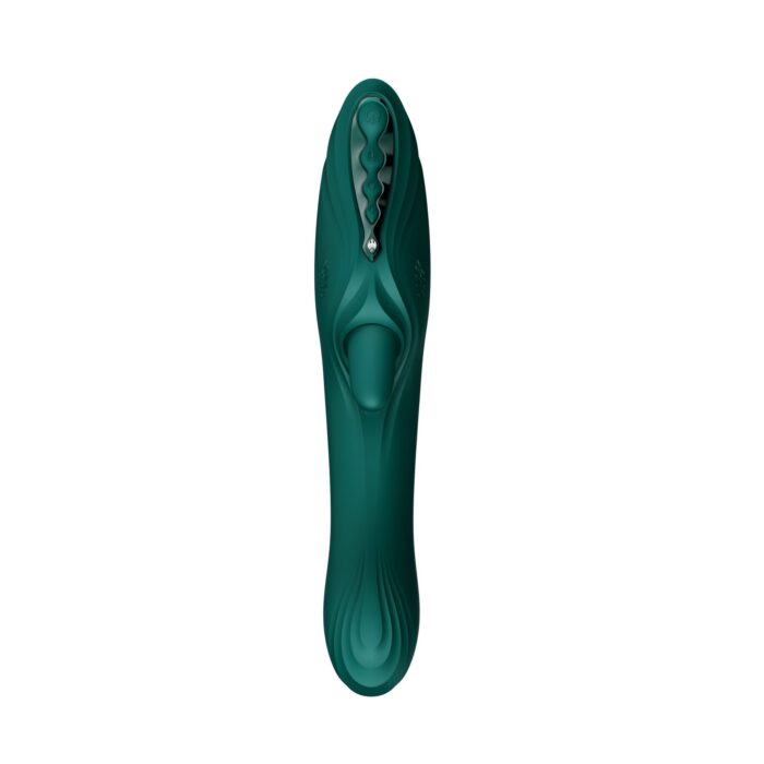 Вібратор-кролик Zalo Ares Turquoise Green - Зображення 5
