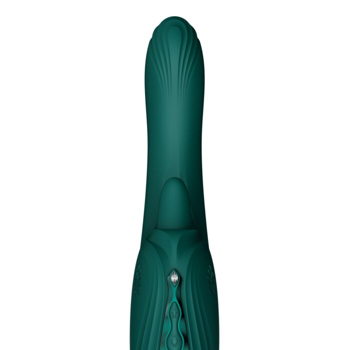 Вібратор-кролик Zalo Ares Turquoise Green - Зображення 10