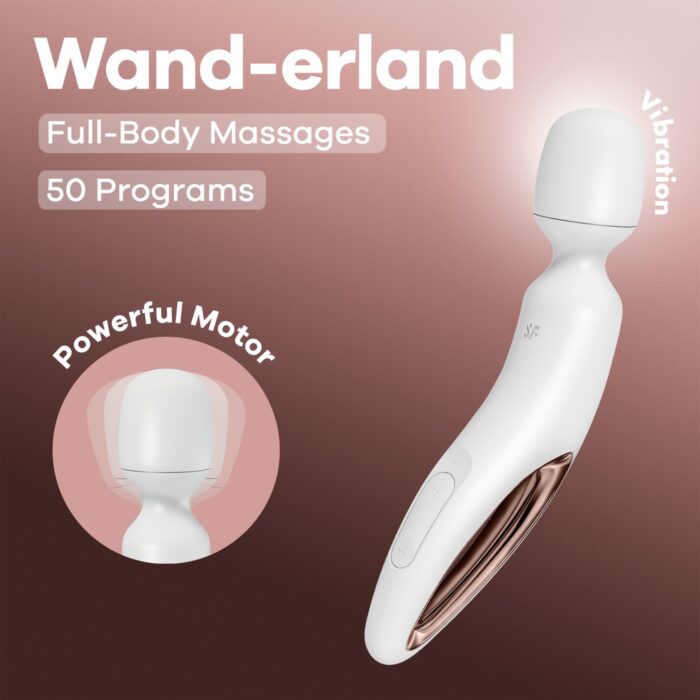 Вібромасажер Satisfyer Wand-erland (White/Rosegold) - Зображення 4