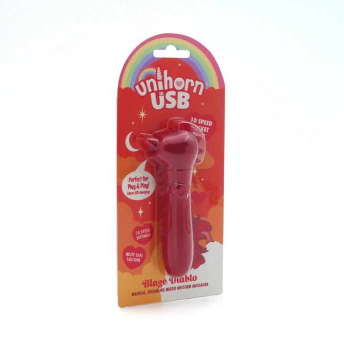 Вібратор-єдиноріжка Unihorn USB Bullet - Blaze Diablo, віброкуля, USB-зарядка - Зображення 2