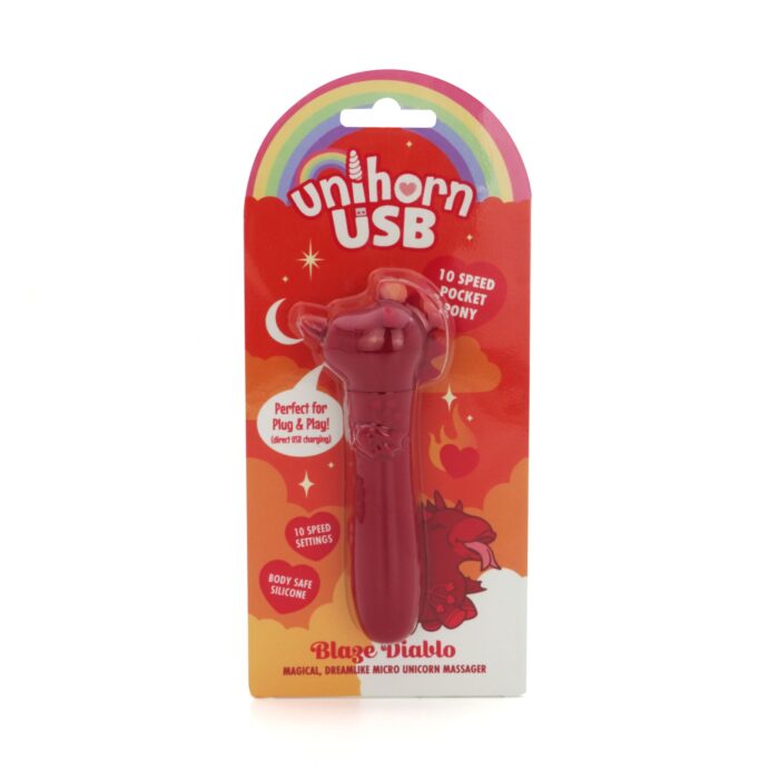Вібратор-єдиноріжка Unihorn USB Bullet - Blaze Diablo, віброкуля, USB-зарядка - Зображення 5