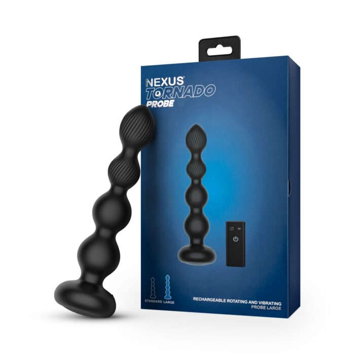 Анальний віброротатор Nexus Tornado Probe Edition Large, діаметр 4,5 см, вібрація + ротація, пульт Д - Зображення 5