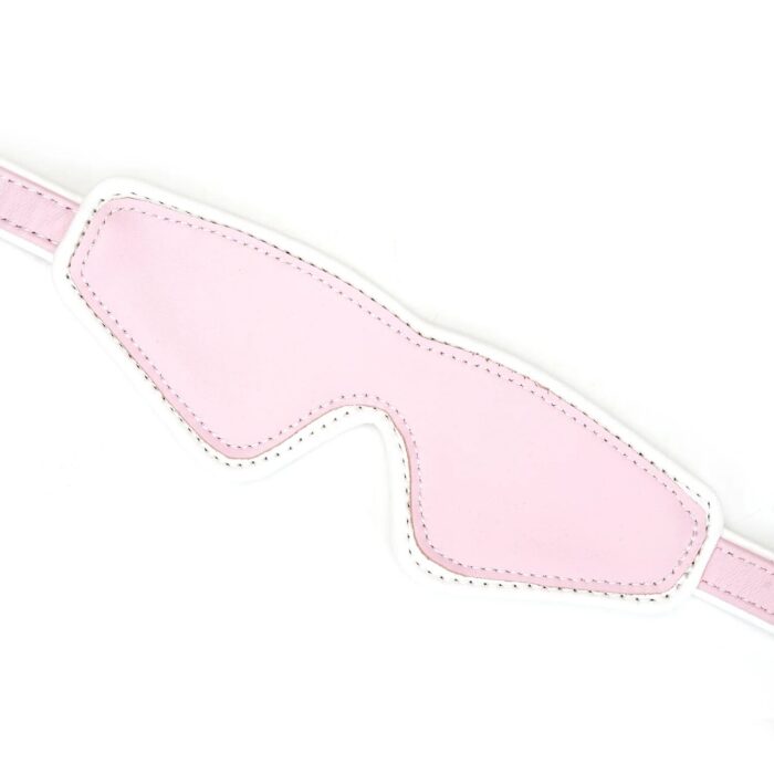 Шкіряна маска на очі Liebe Seele White & Pink Fairy Goat Leather Blindfold - Зображення 3