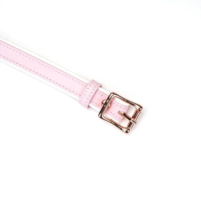 Шкіряна маска на очі Liebe Seele White & Pink Fairy Goat Leather Blindfold - Зображення 4