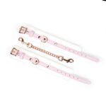 Наручники Liebe Seele White & Pink Fairy Goat Leather Hand Cuffs - Зображення 2