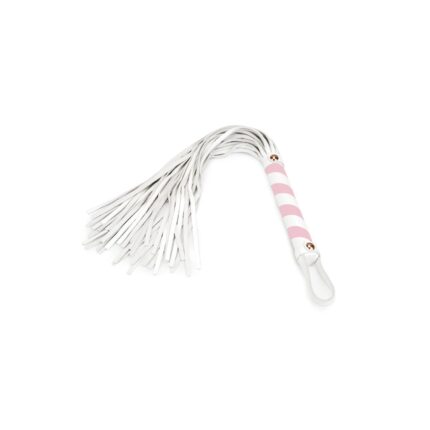 Liebe Seele White & Pink Leather Flogger