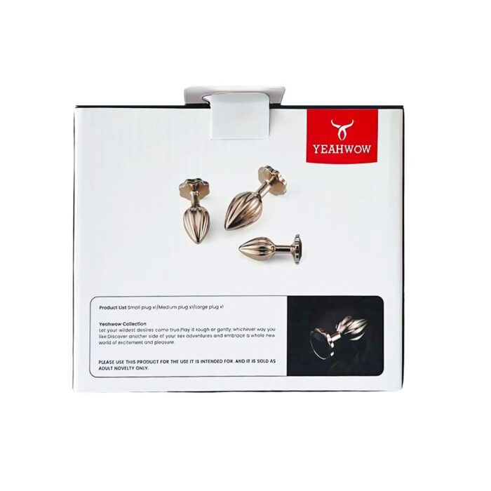 Набір анальних пробок LOCKINK YEAHWOW Nympho Butt Plug Set - Зображення 7