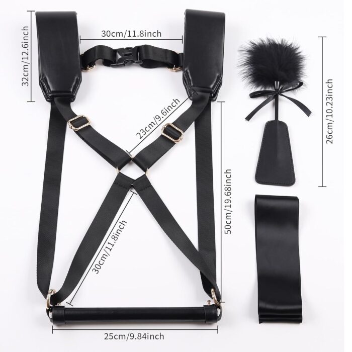 БДСМ-набір LOCKINK YEAHWOW Black Doggy Style Saddle set - Зображення 6