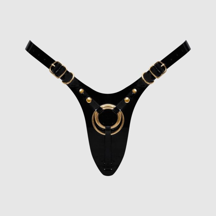 Strap-On-Me Leatherette Harness Fabulous - One Size - Black Glossy