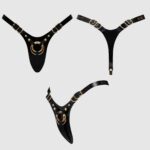 Трусики для страпона Strap-On-Me Leatherette Harness Fabulous - One Size - Black Glossy - Зображення 3