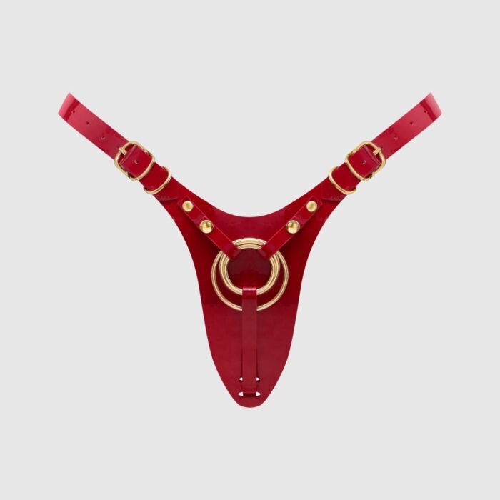 Strap-On-Me Leatherette Harness Fabulous - One Size - Red Glossy