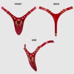 Трусики для страпона Strap-On-Me Leatherette Harness Fabulous - One Size - Red Glossy - Зображення 3