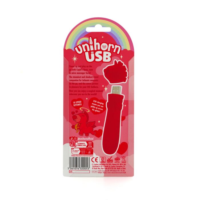 Вібратор-єдиноріжка Unihorn USB Bullet - Cupid's Beau, віброкуля, USB-зарядка - Зображення 8