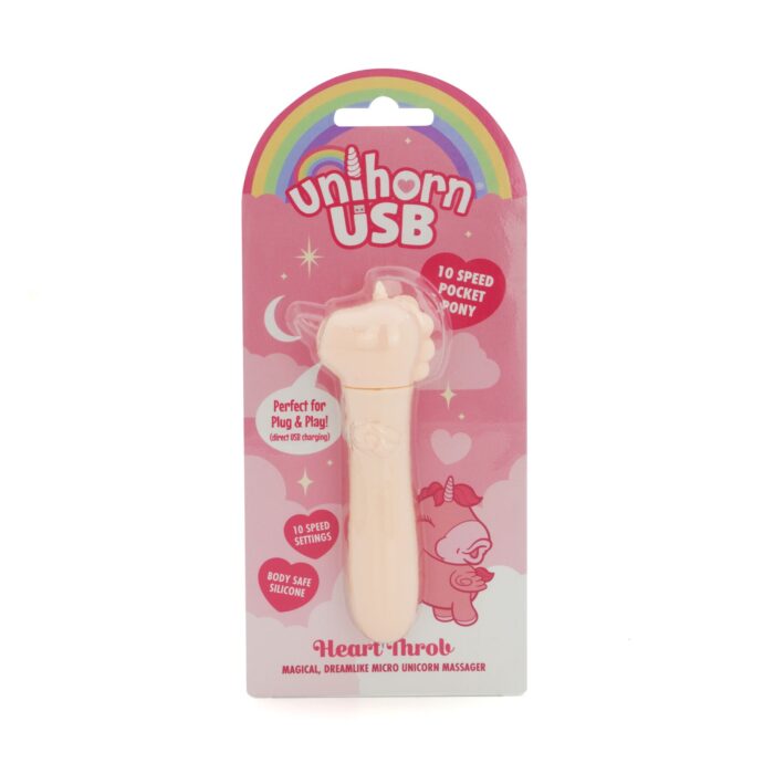 Вібратор-єдиноріжка Unihorn USB Bullet - Heart Throb, віброкуля, USB-зарядка - Зображення 6