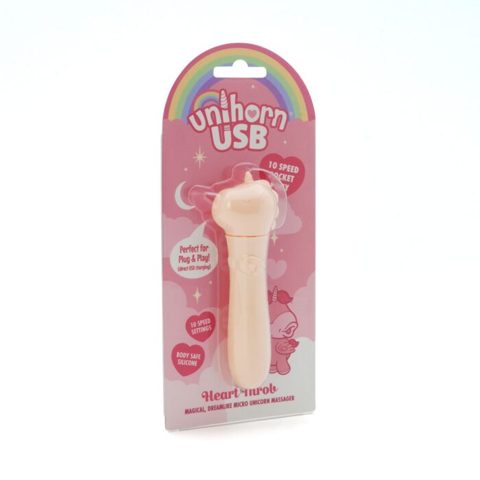 Вібратор-єдиноріжка Unihorn USB Bullet - Heart Throb, віброкуля, USB-зарядка - Зображення 7