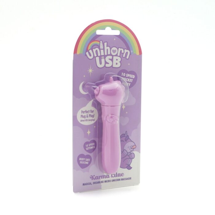 Вібратор-єдиноріжка Unihorn USB Bullet - Karma Lilac, віброкуля, USB-зарядка - Зображення 4