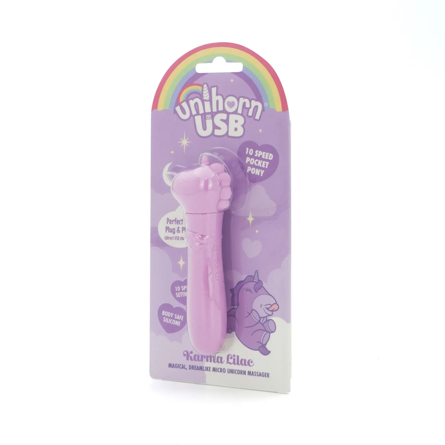 Вібратор-єдиноріжка Unihorn USB Bullet Karma Lilac, віброкуля, USB-зарядка, 10 режимів - Зображення 6