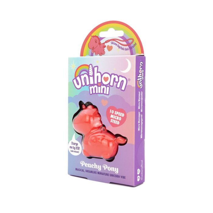 Вібратор-єдиноріжка Unihorn Mini - Peachy Pony, брелок з вібрацією - Зображення 3