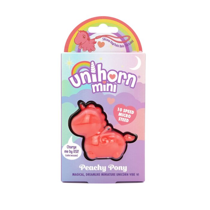 Вібратор-єдиноріжка Unihorn Mini - Peachy Pony, брелок з вібрацією - Зображення 4