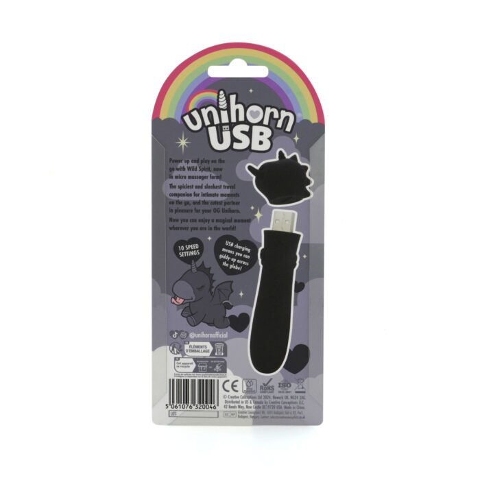 Вібратор-єдиноріжка Unihorn USB Bullet - Wild Spirit, віброкуля, USB-зарядка - Зображення 3