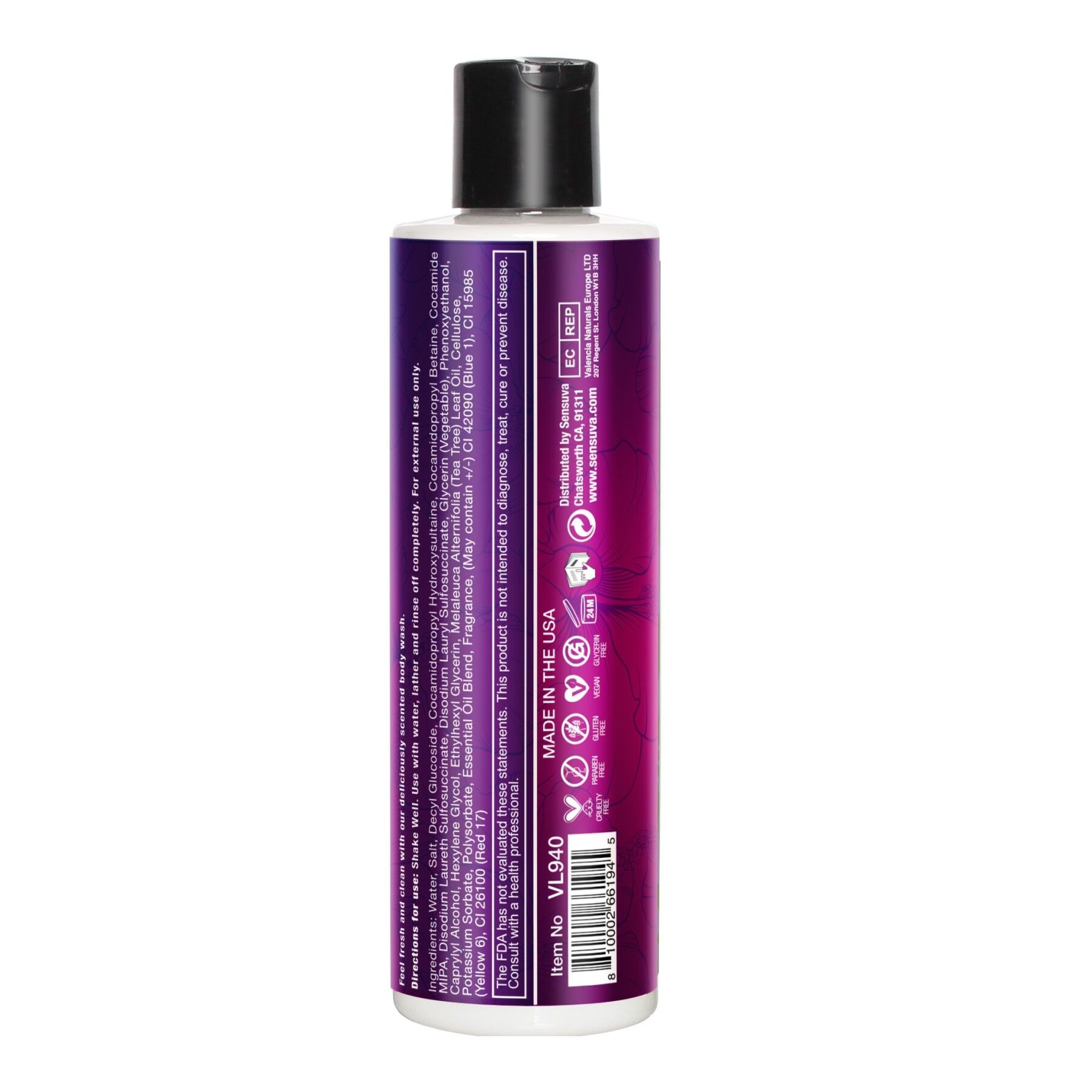 sx2886-35727698503644 Гель для душу Sensuva Body Wash - Sweet Secrets (236 мл) - Зображення 2
