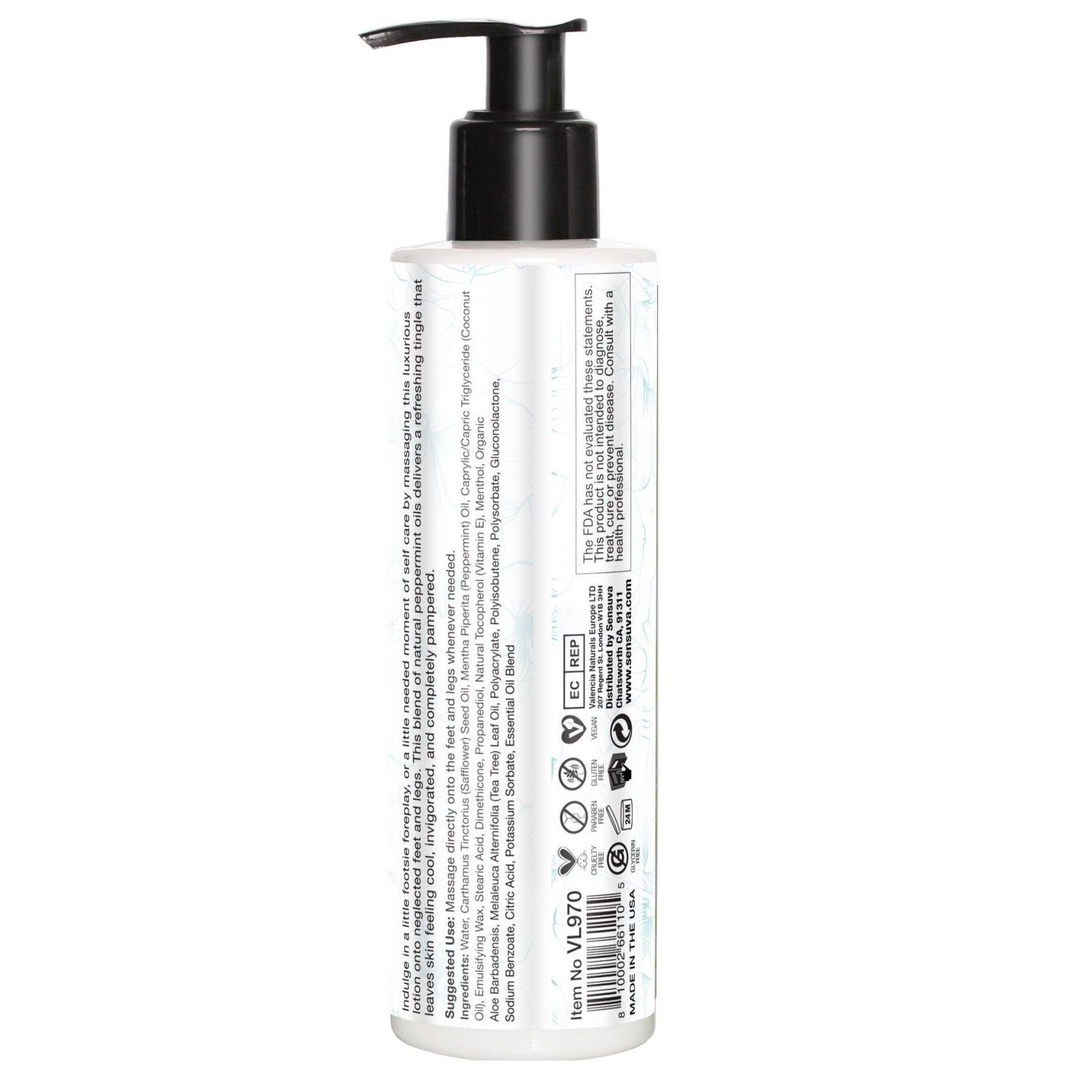 sx2892-34930749873085 Лосьйон для масажу ніг та ступень Sensuva ELXYR Massage Lotion Peppermint (236 мл) - Зображення 2