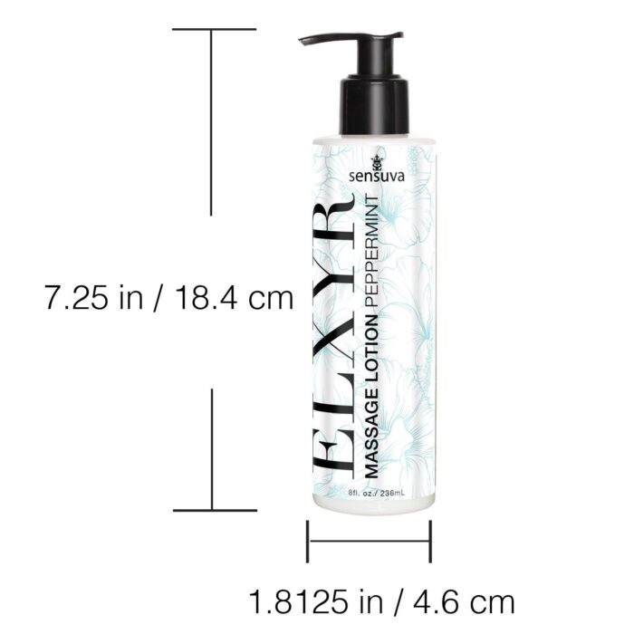 Лосьйон для масажу ніг та ступень Sensuva ELXYR Massage Lotion Peppermint (236 мл) - Зображення 3