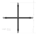 Хрестовина Bedroom Fantasies Hog Tie Cross Bar With Cuffs - Зображення 5