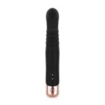 Вібратор-кролик Rosy Gold - Rabbit Vibrator with thrusting function - Black - Зображення 2