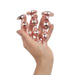 Набір анальних іграшок Rosy Gold - Metal Butt Plug Set 3 Pieces - Зображення 3