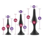 Набір анальних пробок Blush Luxe Beginner Plug Kit Black - Зображення 4