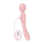 Вібромасажер Good Vibes Only - SIMI Double-Sided Wand Vibrator Soft Silicone - Pink - Зображення 8