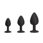 BMS Roses Til’ Dawn Silicone Anal Plug Kit Starter Kit Black