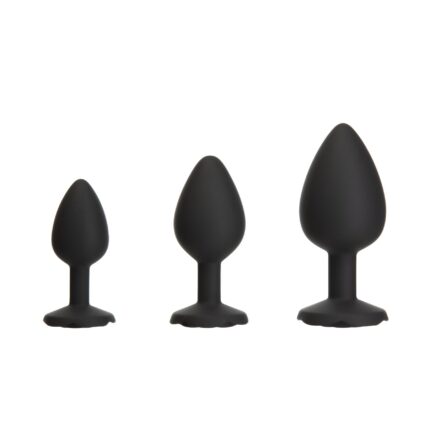 BMS Roses Til’ Dawn Silicone Anal Plug Kit Starter Kit Black