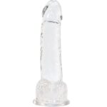 Прозорий фалоімітатор на присосці ADDICTION Clear Dildo with Balls 8″, віброкуля в подарунок - Зображення 7