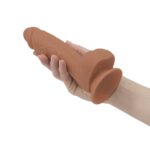Фалоімітатор ADDICTION Steven 7.5" Silicone Dong Caramel, віброкуля в подарунок - Зображення 7