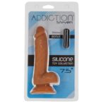 Фалоімітатор ADDICTION Steven 7.5" Silicone Dong Caramel, віброкуля в подарунок - Зображення 8
